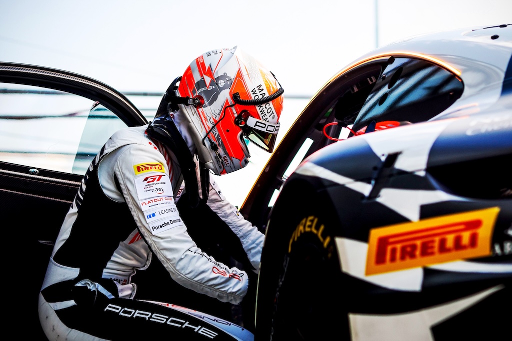 Bastian Buus i kamp om mesterskabet i GTWC-finale. 
(Foto: SRO Motorsports Group)